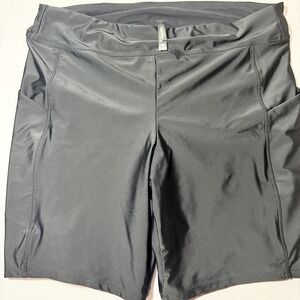 Torrid Pocket Bike Shorts Womens 2 Black Stretch Seamless Prevent Chafing Casual